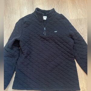 Vineyard Vines pullover quarter zip black quilted size small